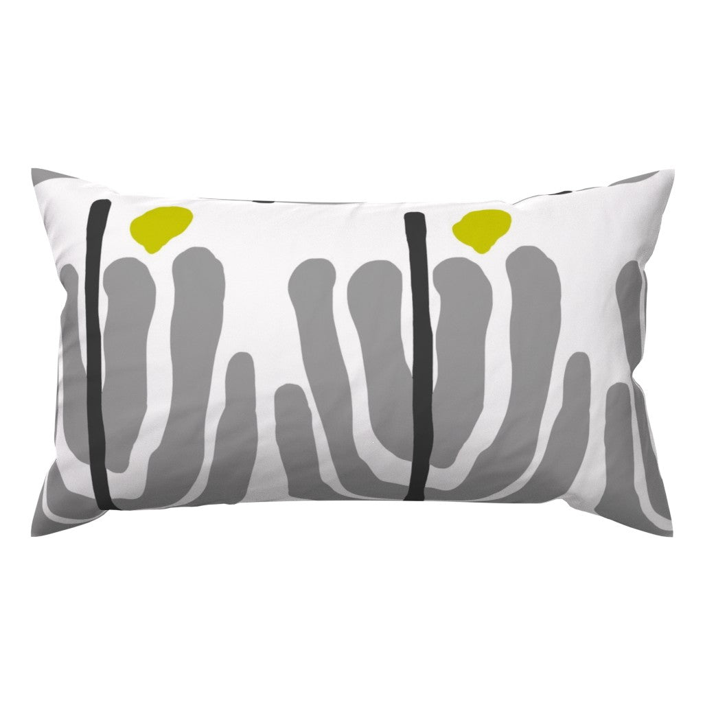 PLANTA GRIS THROW PILLOW COVER